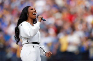 Brandy Channels Whitney Houston While Singing National Anthem