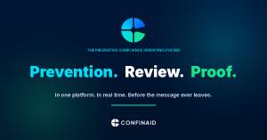 Confinaid concept graphic with the brand icon centered above the label 